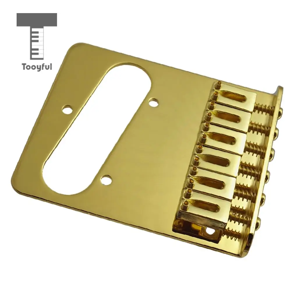 Tooyful черный золотой 6 Седло мост ж/винт гаечный ключ для Tele Telecaster гитары TL