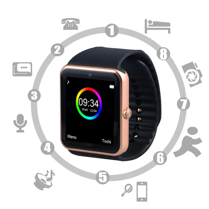 Умные часы для мужчин и женщин спортивные умные с Bluetooth поддержка SIM/TF карт