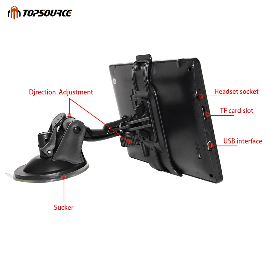 Автомобильный GPS навигатор TOPSOURCE 7 дюймов HD сенсорный экран ce6.0 8 гб gps для navitel/