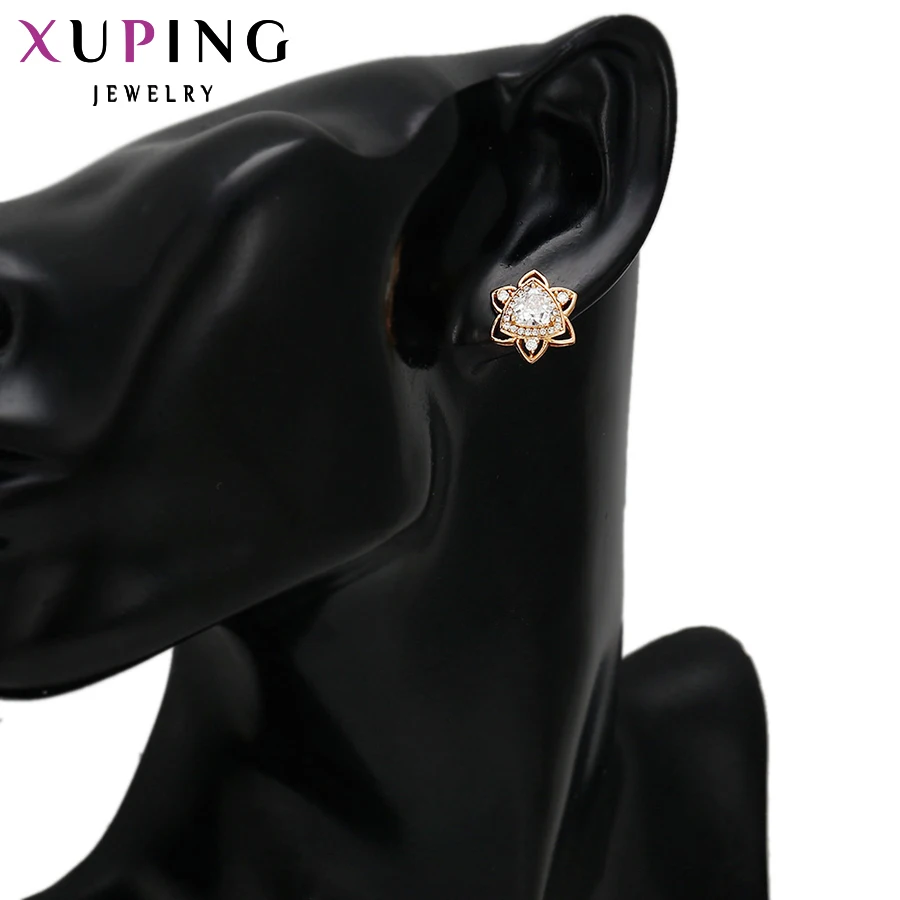 Xuping, роскошные серьги, дизайн, синтетический кубический цирконий, ювелирные изделия, свадебные серьги-гвоздики для подарков для женщин 91049