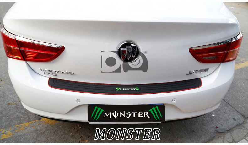 Monster 90x7,3 см автомобильный Стайлинг, Накладка на порог багажника, задний бампер, защита, резиновые молдинги, накладка декоративная, покрытие, полоса, авто аксессуары - Цвет: Monster