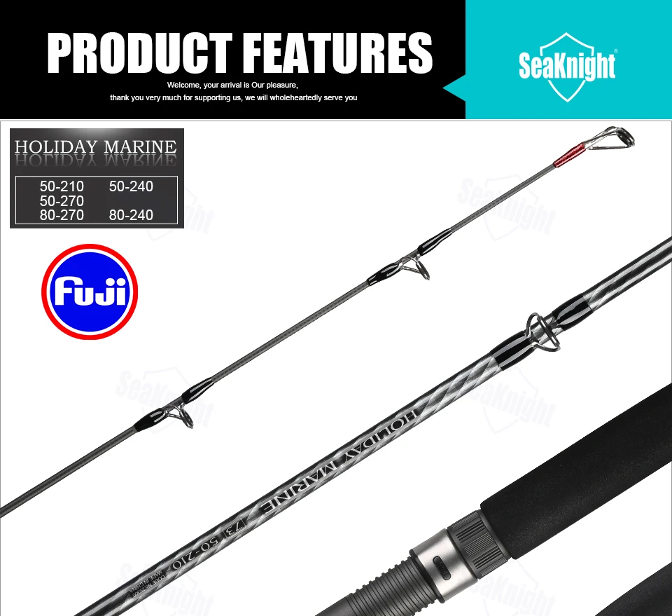 SHIMANO Праздничная морская 73 Удочка 50-240 80-270 2 секции кольца Fuji катушка сиденье лодка рыболовные снасти 2,1 М 2,4 М 2,7 м