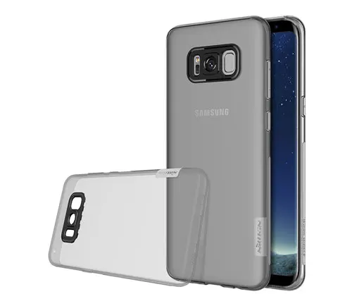 NILLKIN ТПУ чехлы для телефонов Samsung Galaxy S8 тонкий Противоскользящий мягкий силиконовый простой чехол для Galaxy S8 камера защитный бампер - Цвет: Серый