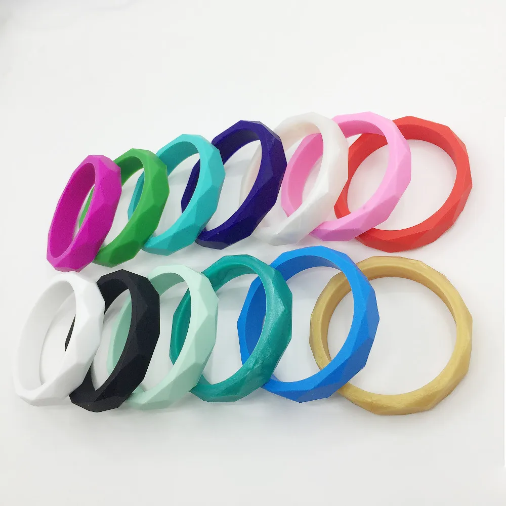 Модный женский браслет 2 шт./лот силиконовый для прорезывания зубов малышей BPA