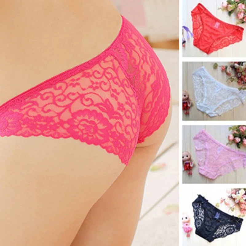 Новинка 2018 женские сексуальные кружевные трусики прозрачные плюс размер хлопок