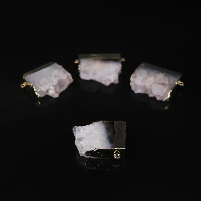 5 шт. натуральные бриллиантовые металлические разъемы позолоченные