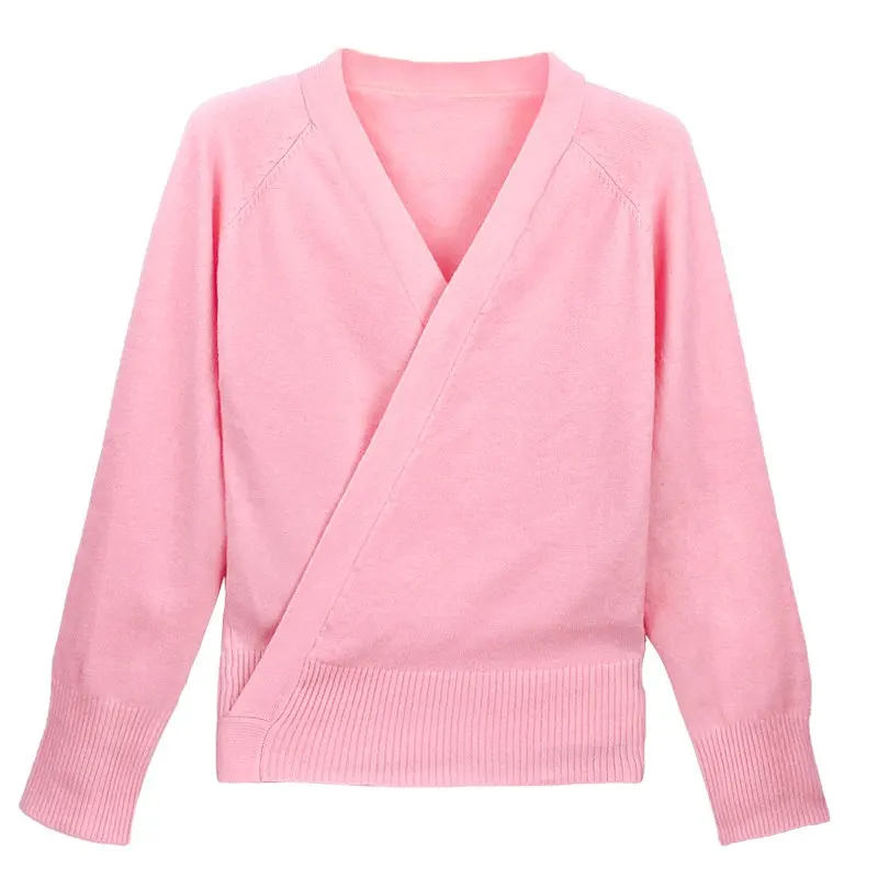 Girls Women Leotards Lace-up Coat Ballet Overall Wrap Sweaters Ballerina Gymnastics Ballet Dance Warm Up Cardigan for Winter