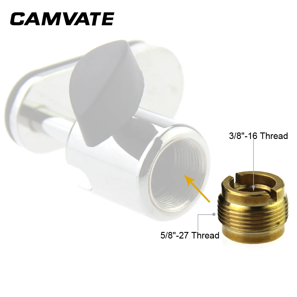 Адаптер с резьбой CAMVATE 3/8 дюйма мама 5/8 папа для подставки Mic Micphone C0965|Аксессуары
