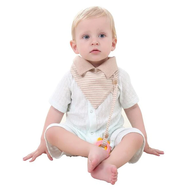 Multi-function Cotton Collar Baby Bibs &amp Burp Cloths Girls Boys Muslin Washcloth Striped Kids Babadores Newborns Towel | Детская