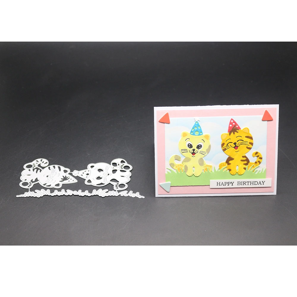 Cat Frame Metal Cutting Dies Making Embossing Stencils DIY Handmade Scrapbooking Decorative Craft Photo Card | Дом и сад