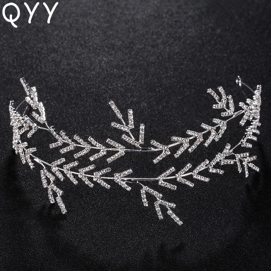 Grass Vine Headbands Hairpieces Tiaras And Crowns Wedding Austrian Crystal Hair Jewelry