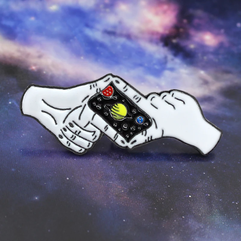 Обращаем Ваше внимание жест ночное небо брошь с дизайном Планета Творческий