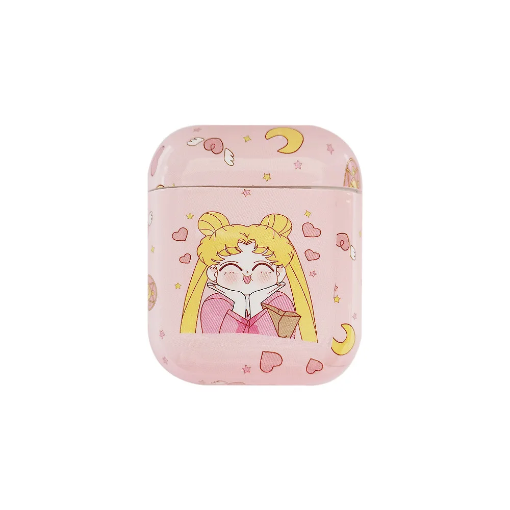 Милый розовый чехол Sailor Moon для airpods, аксессуары с героями мультфильмов для Airpods, сумка для зарядки, Bluetooth наушники, защитный чехол, чехол - Цвет: Sailor Moon B