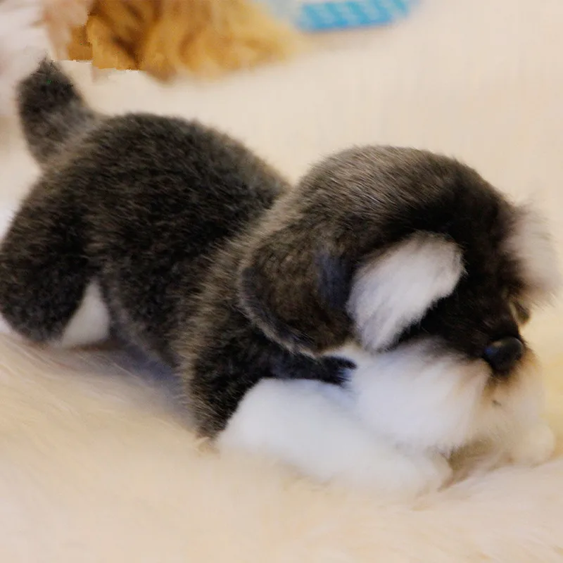 Dorimytrader качественное мягкое имитационное животное Шнауцер плюшевая игрушка мини