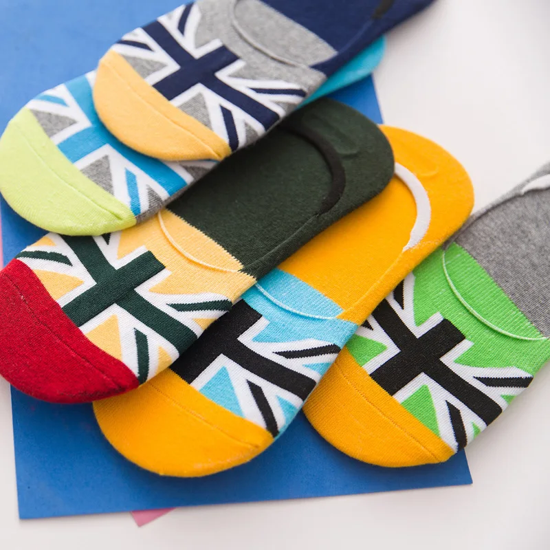 Женские хлопковые носки башмачки по щиколотку невидимые силиконовые гелевые 1