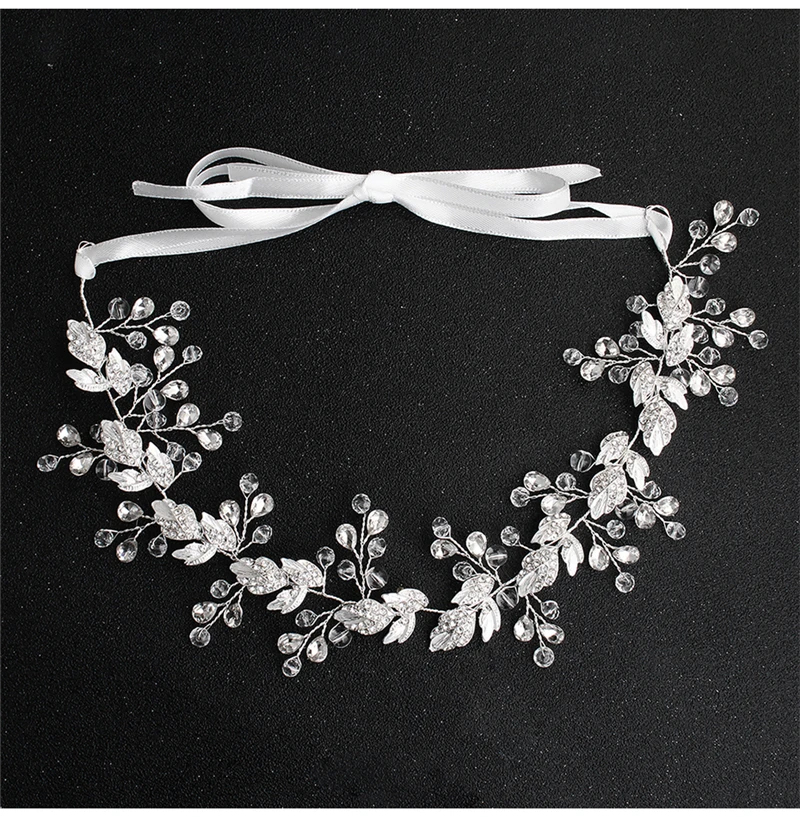 Женский свадебный обруч для волос серебристый/золотистый с блестящими