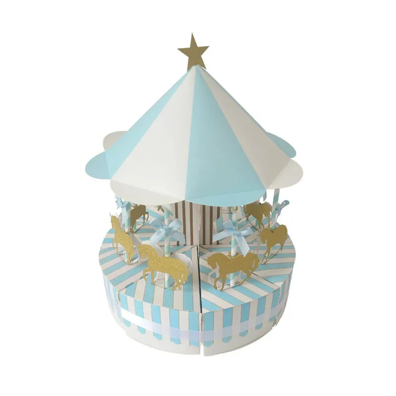 

Wedding Favors Birthday Gifts Box Delicate Paper Gift Box Candy Box for Party Carousel Birthday Baby Shower Party Decorations