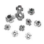 20 шт.лот M3 M4 M5 M6 M8 M10 M12, оцинкованная гайка с четырьмя когтями, гайка для колонок, Т-образная гайка для слепых, мебельный инструмент