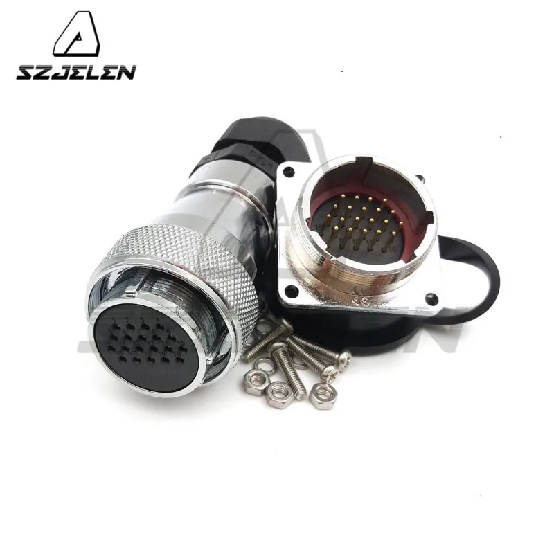 Водонепроницаемые 20-контактные разъемы szjepin WS28, 20-контактный разъем (штекер), 20-контактный разъем (гнездо), разъем для автомобильного зарядного устройства