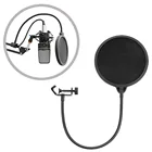 Микрофон Neewer NW, Студийный микрофон круглой формы, 6 дюймов, поп-фильтр круглой формы, маска, щит с зажимом для подставки (черный фильтр)
