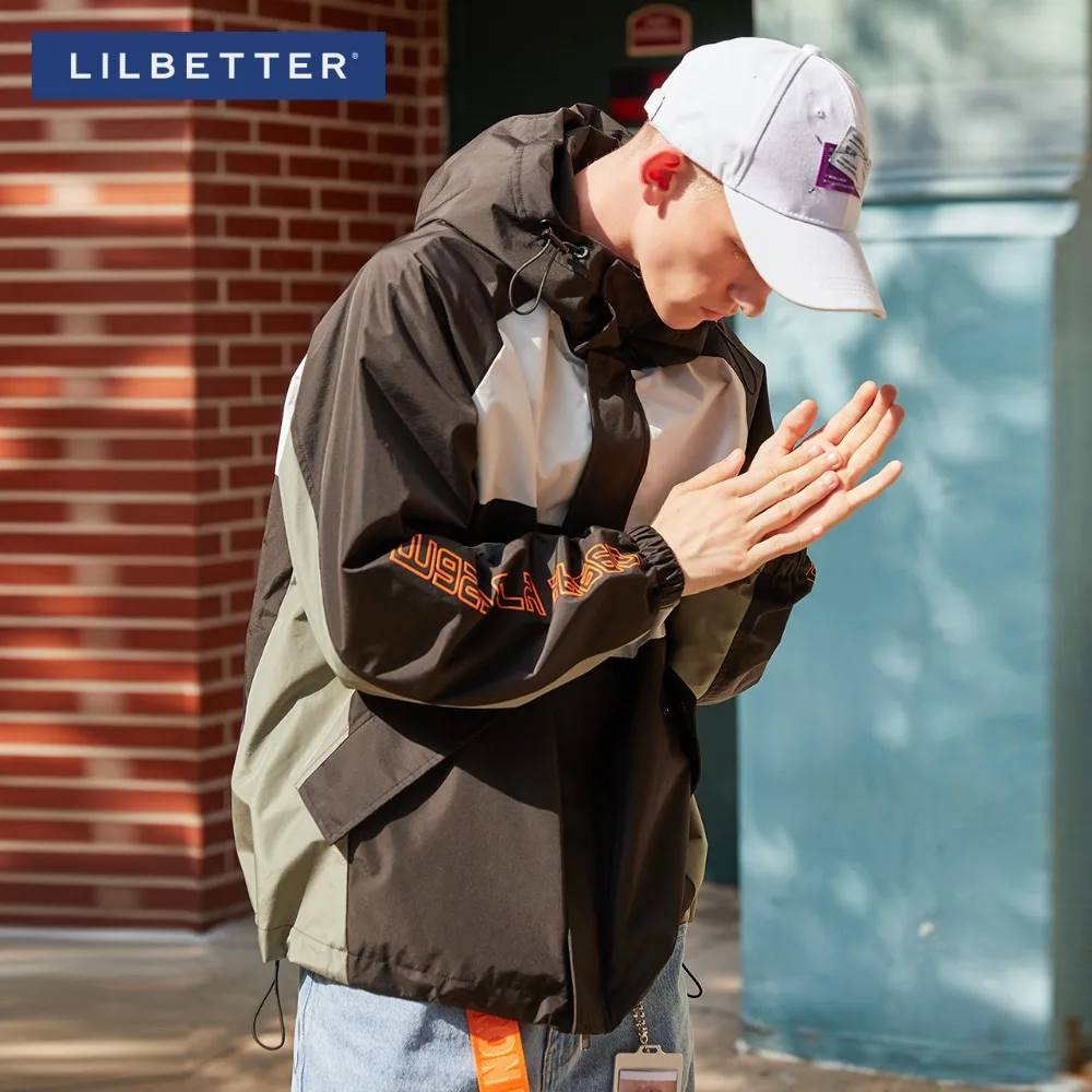 Lilbetter осенние модные повседневные куртки с капюшоном и надписями для мужчин |
