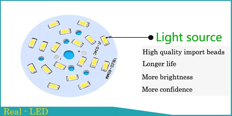 

100% Real watt Recessed Led Ceiling Light 3W 5W 7W 9W 12W 15W 20W 30W Spot Led Down light Dimmable 110v 220v led lamp SMD 5730