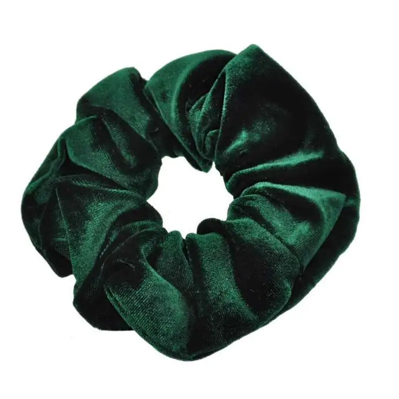 green 1х бархатные резинки для волос, конский хвост, аксессуары для волос, много эластичных резинок для волос - Цвет: green
