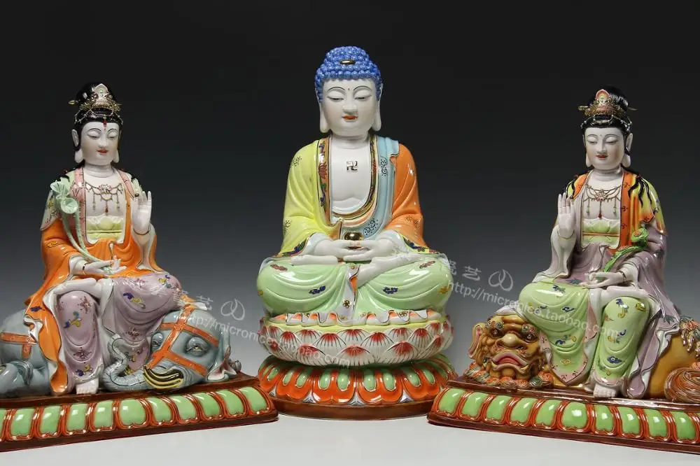 16 дюймовый подглянцевый Sam Kegon Будда планшетория Samantabhadra шакя Муни керамические