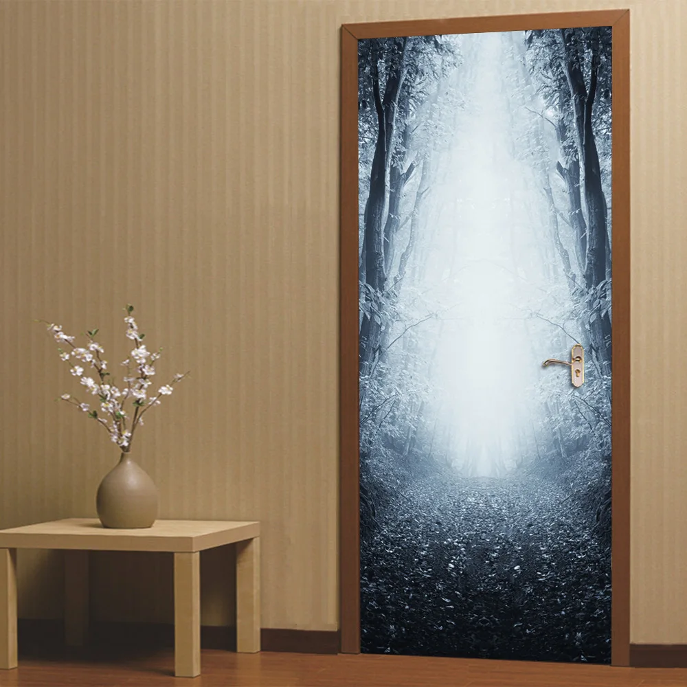 

Fog Woods Door Stickers Door Decal Wall Door Sticker For Dorm Bedroom Door Wardrobe Decor