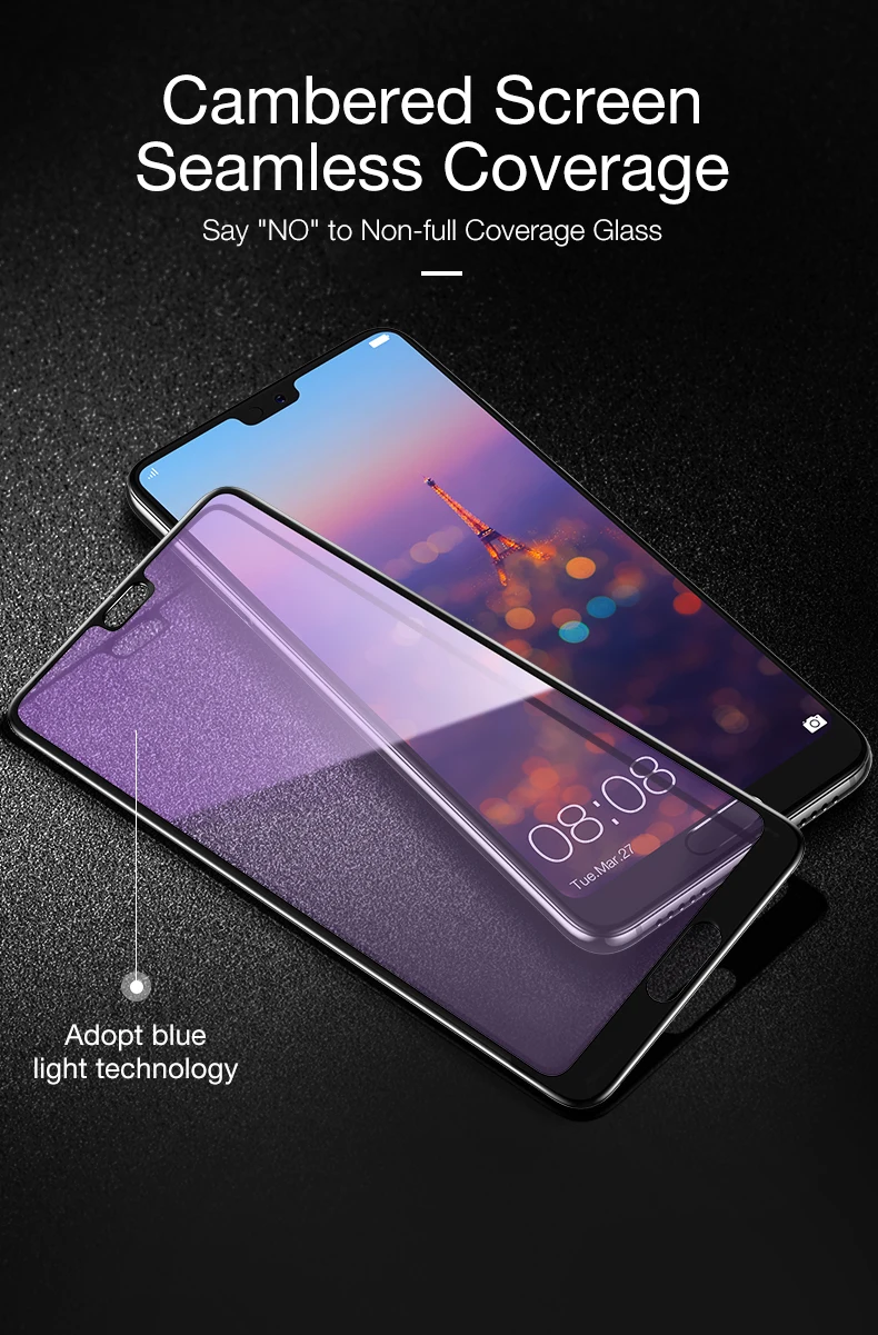 CAFELE 3D Edge Защита экрана для huawei p20 pro закаленное стекло полное покрытие пленка 9H HD прозрачное Защитное стекло для huawei p20