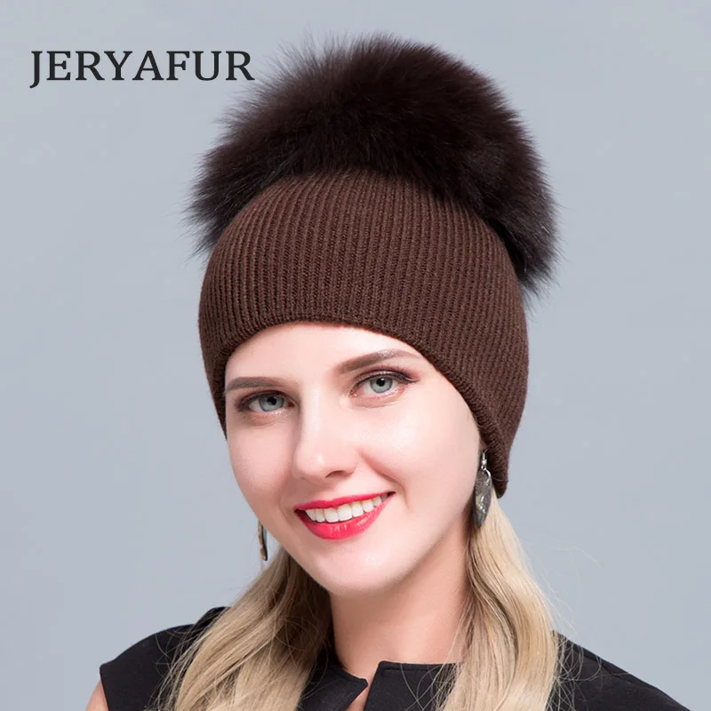 Вязаная шапка JERYAFUR из ткани в русском стиле на осень и зиму мужская женская