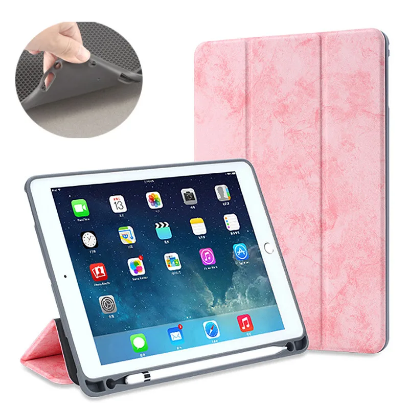 Pink SUREHIN милый чехол для iPad air 10,5 air 3 кожаный умный силиконовый мягкий чехол для iPad Pro 10,5 чехол-карандаш магнитный держатель - Цвет: Pink