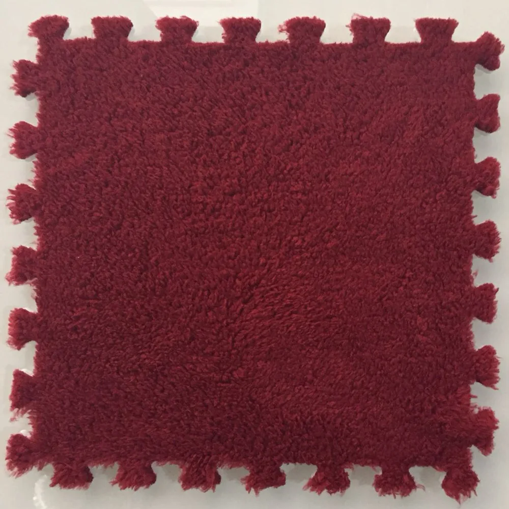dark red 30*30 см, для гостиной, спальни, детей, детей, мягкий, сшитый ковер, волшебные коврики, пэчворк, мозаика, сплайсинг головок, альпинистский детский коврик - Цвет: dark red