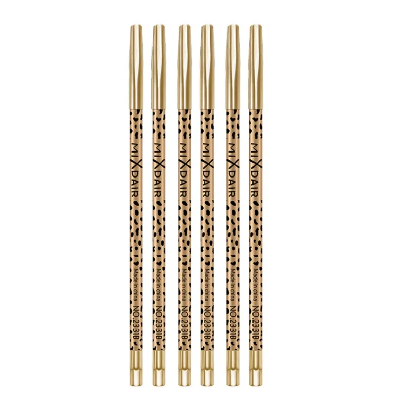 6pcs MIXDAIR натуральный черный карандаш для подводки глаз стойкий Водостойкий карандаш для подводки глаз легко носить гладкие средства для макияжа глаз - Цвет: 6pcs