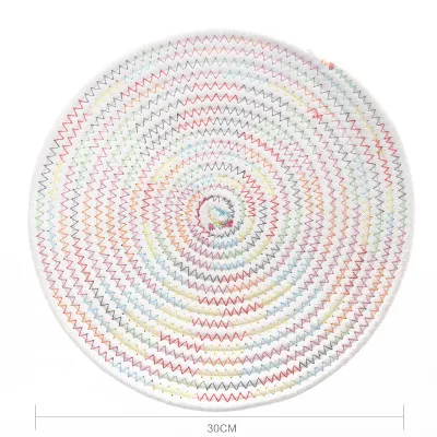 Colored 30cm 4 шт./лот, круглые подстилки в японском стиле, толстый хлопок, теплоизоляционный коврик, противоскользящая чашка/миска, подстаканники, подставка для горшка, креативная посуда - Цвет: Colored 30cm