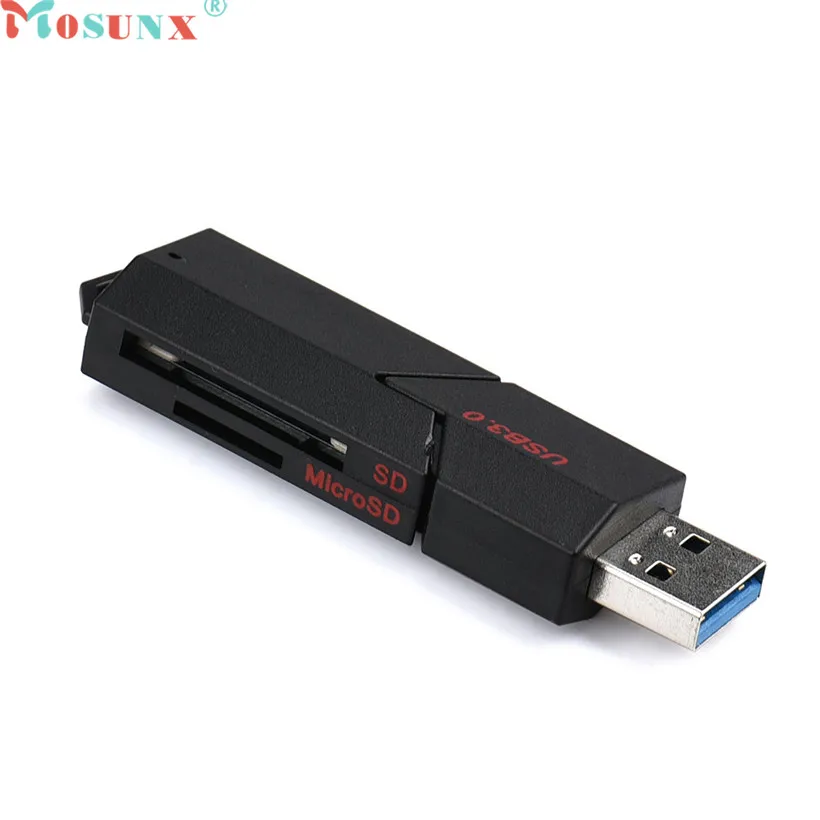Mosunx устройство для чтения карт памяти 2 в 1 USB 3 0 высокоскоростное Micro SD TF адаптер 2018