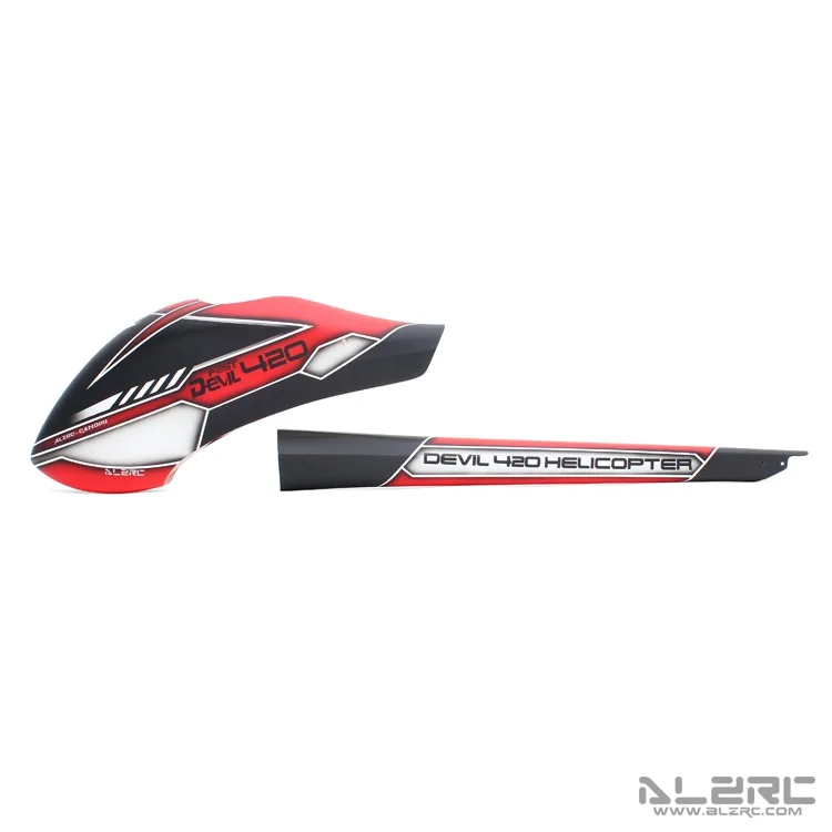 420 Red ALZRC Devil 380/420 Быстрый RC вертолет части стекловолокна покраска навес для ALZRC Devil 420 быстрые Запчасти для радиоуправляемого вертолета - Цвет: 420 Red