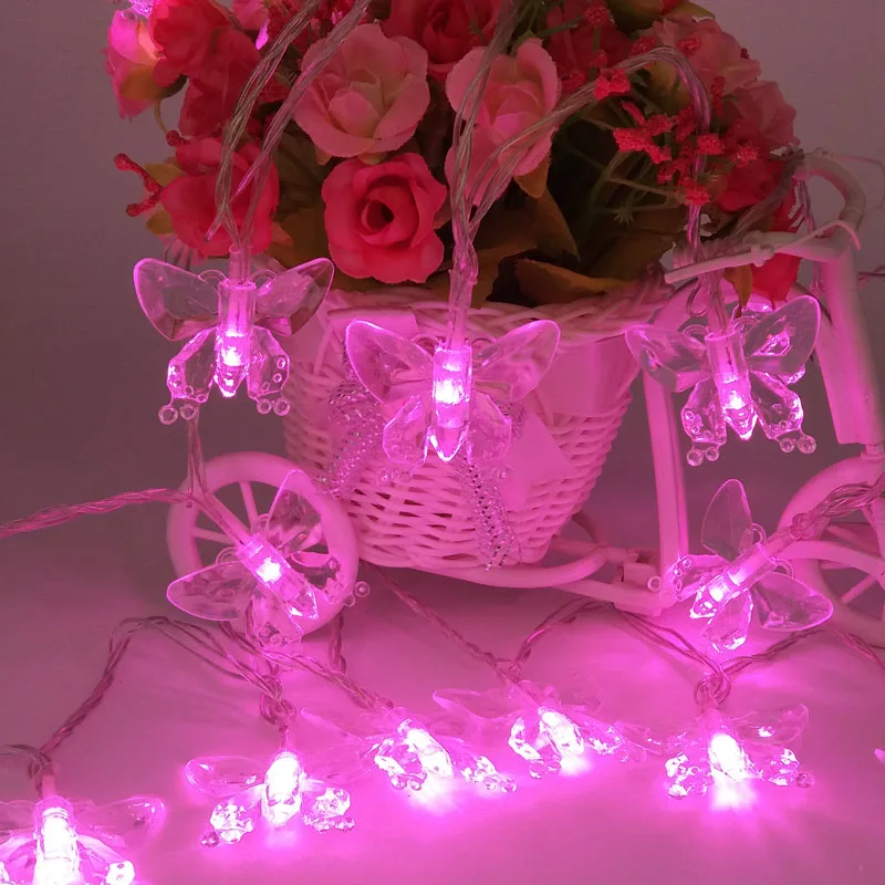 СВЕТОДИОДНАЯ Гирлянда бабочка на батарейках 2 м 3 4 5 10 м|fairy christmas|3m fairy lightslights led