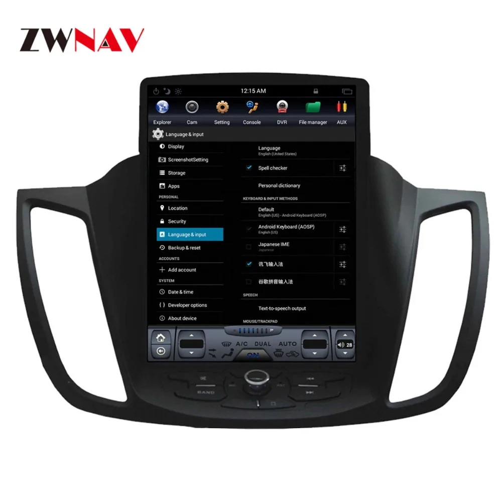 ZWNVA Tesla стиль экран новейший Android 6,0 64+ 2 Гб автомобильный dvd-плеер gps навигация Радио экран для Ford Kuga 2013