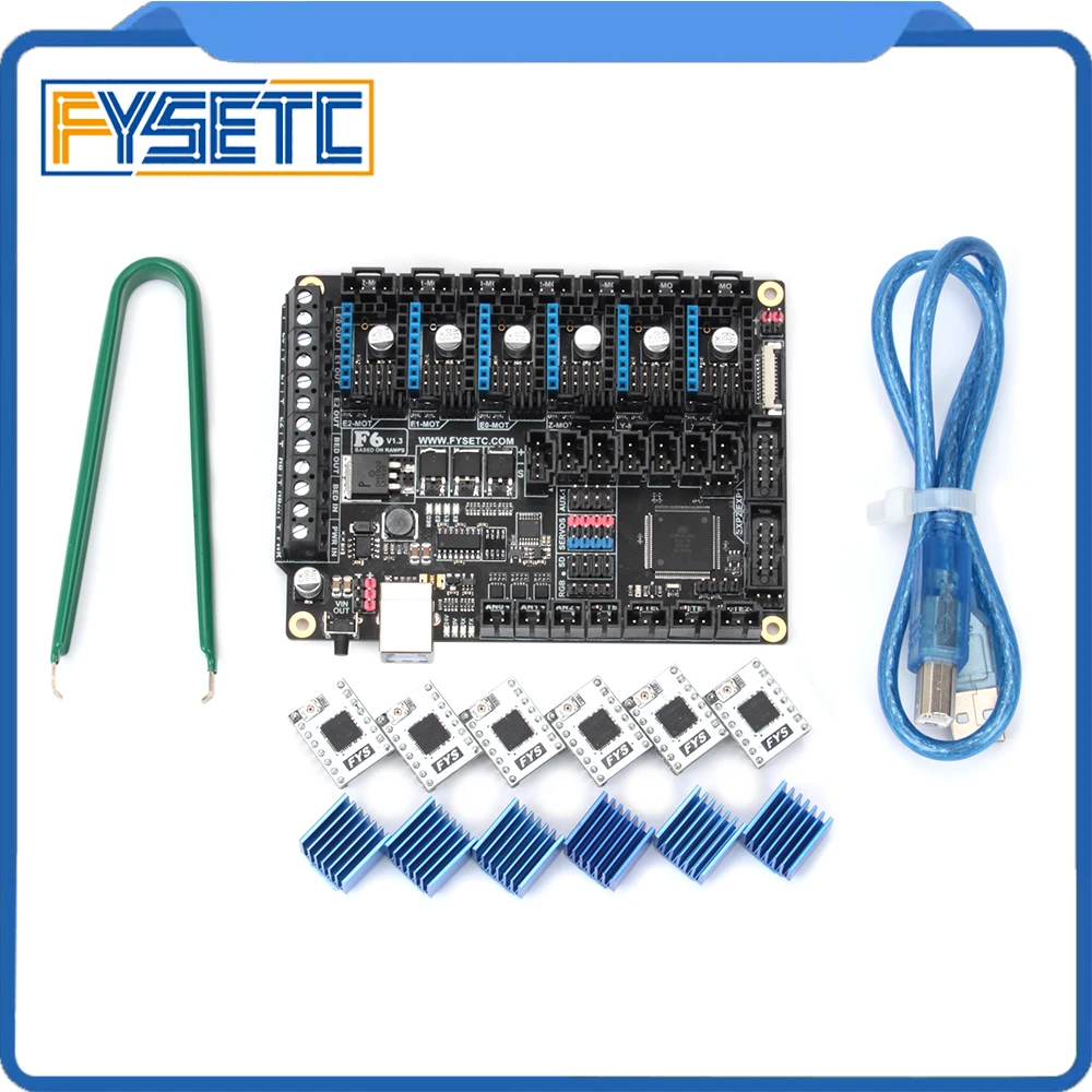 Шаговый Драйвер FYSETC TB67S109 6 шт. + плата F6 V1.3 универсальное решение для электроники