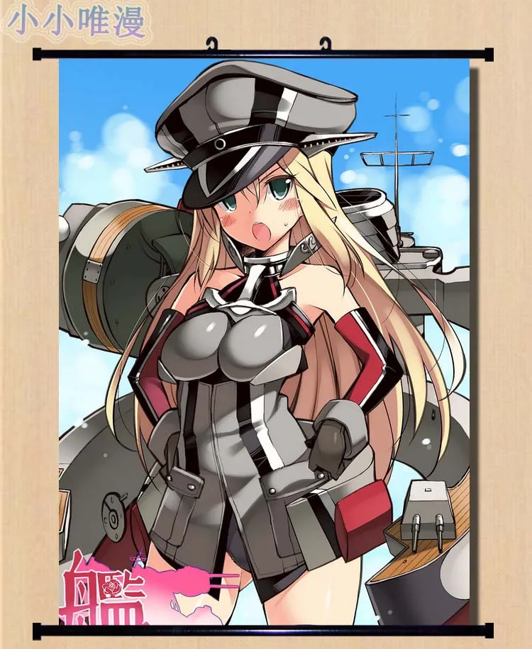 

Anime Decorative Pictures Kantai Collection KanColle Characters Bismarck & Prinz Eugen Home Decor Wall Scroll Poster