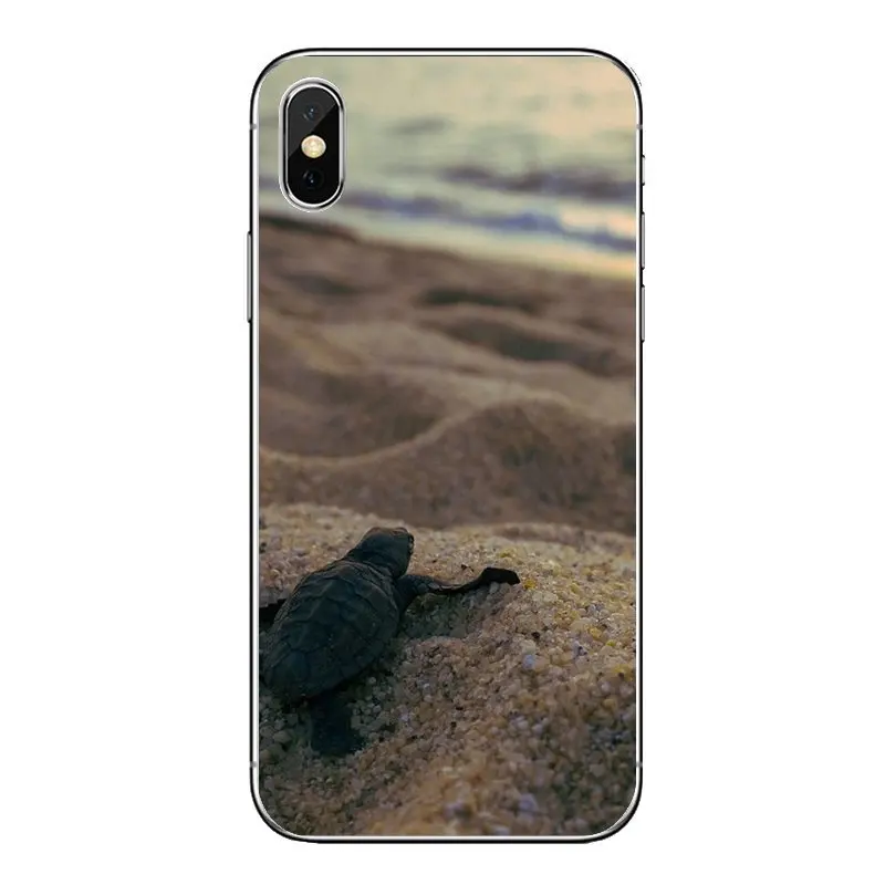 TPU Transparent Skin Cover For iPod Touch iPhone 4 4S 5 5S 5C SE 6 6S 7 8 X XR XS Plus MAX Runn ittle buddy Baby Tortoise turtle |
