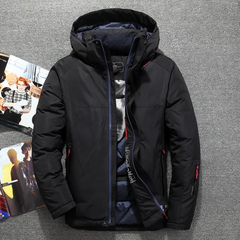2018 Зимний пуховик для мужчин теплое пальто с капюшоном Повседневная Верхняя