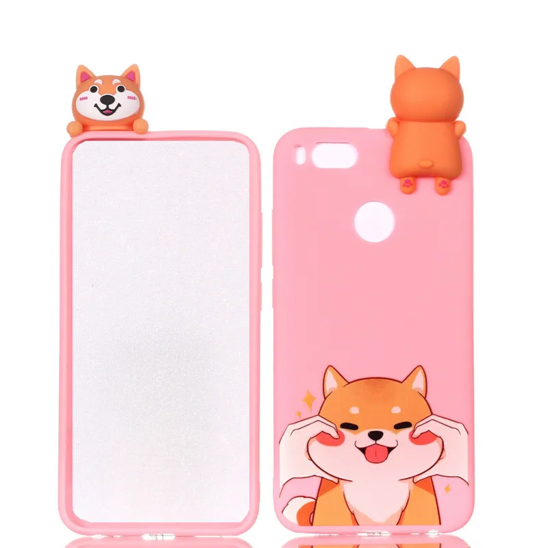 3D Мягкий Силиконовый ТПУ чехол для Xiaomi Mi A1 Милый Панда кошка собака Телефон с