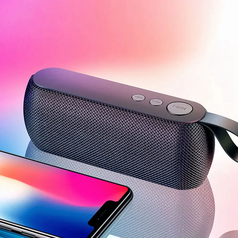 Портативный Bluetooth беспроводной динамик стерео звук с микрофоном Tf карта Fm радио