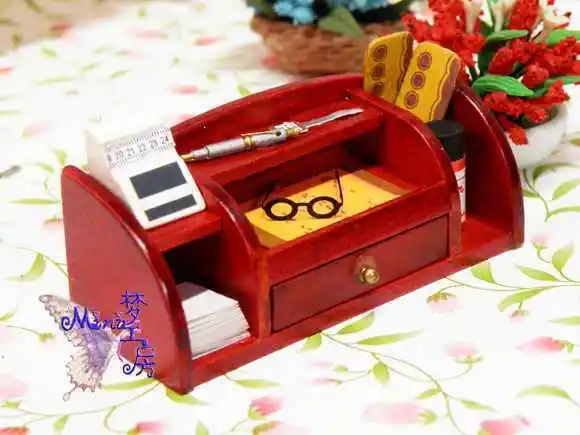 Кукольный домик миниатюрная 1:12 игрушка деревянная касса Длина стола 6 8 см F4766B |