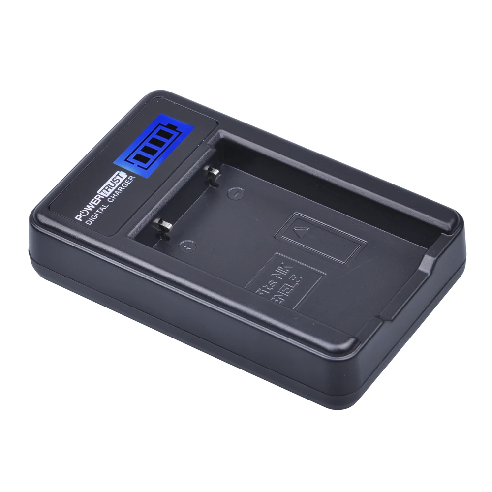 PowerTrust EN-EL5 ENEL5 EN EL5 LCD USB зарядное устройство для NIKON Coolpix P530 P520 P510 P100 P500 P6000 P5100 P5000 P80 P90