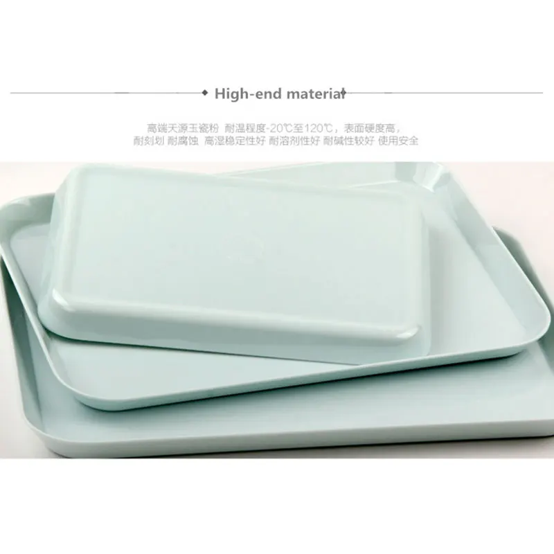 Европейский прямоугольный поднос для столовых приборов имитация нефрита фарфор