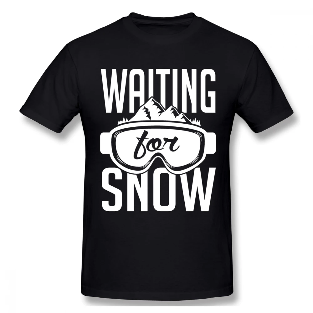 

Футболка для катания на лыжах Crewneck, новинка, футболки для отдыха для мальчиков, 100% хлопок, модные футболки в подарок на день рождения