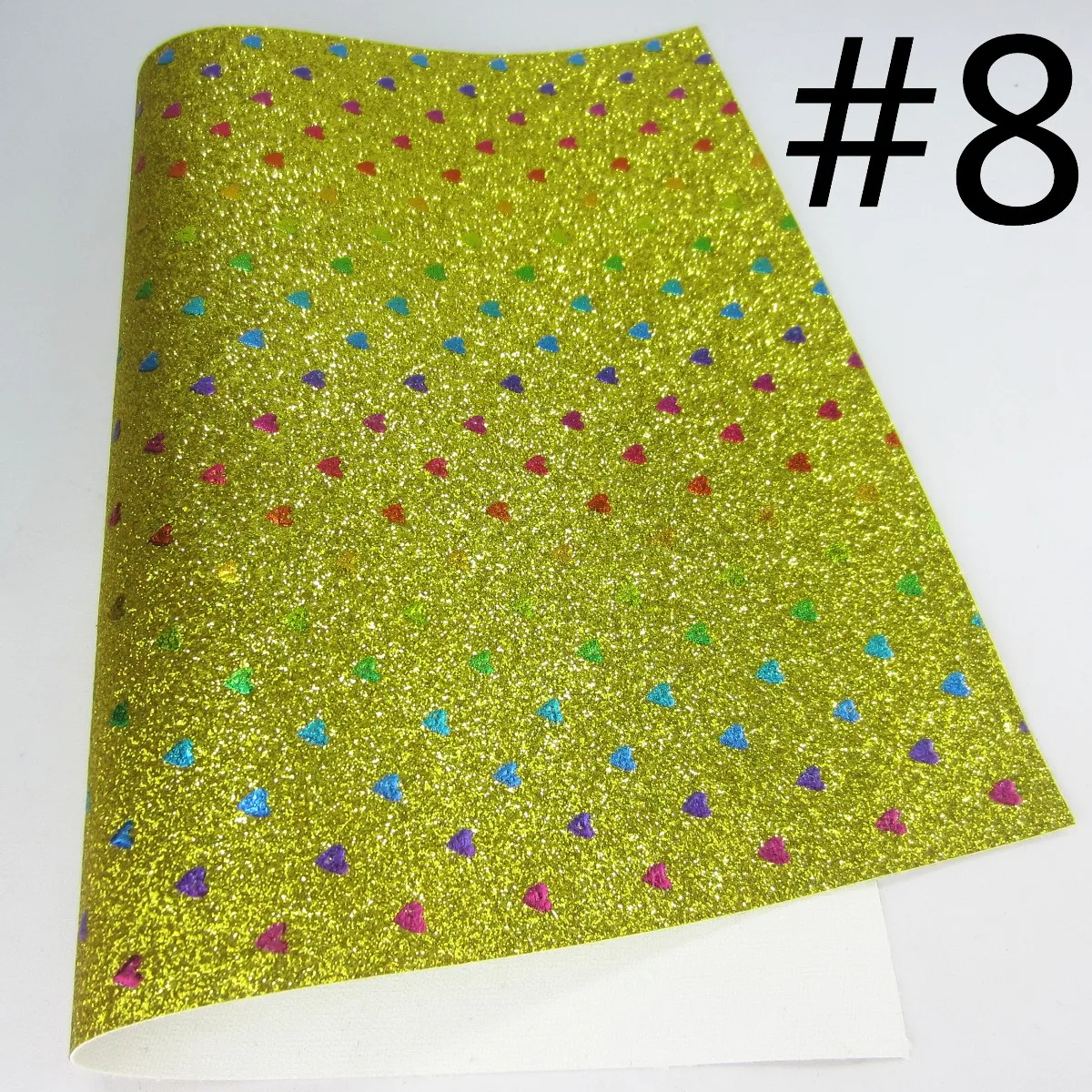 Chunky Glitter Fabric Leather For Shoes DIY Bows A4 Sheet 8"x11.8" 1piece DG005
